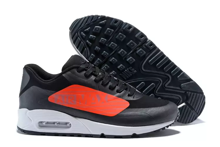 nike hommes air max 90 ultra lux casual chaussures orange black